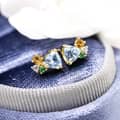925 Sterling Silver Gold Plated Gemstone Geometric Triangular Star CZ Zircon Topaz Citrine Simulate Emerald Vintage Earrings 4