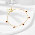 January Gemstone 925 Sterling Silver Gold Plated Peridot Garnet Amethyst African Opal Bracelet 4