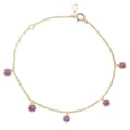 January Gemstone 925 Sterling Silver Gold Plated Peridot Garnet Amethyst African Opal Bracelet 5