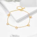 January Gemstone 925 Sterling Silver Gold Plated Peridot Garnet Amethyst African Opal Bracelet 6