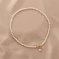 18K Gold Plated Freshwater Pearl Baroque Pearl Choker Necklace With OT Clasp 5