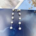 Silver-5 Pearll-ear Clip
