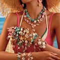 Waterproof Colorful Stainless Steel Conch Sea Star Shell Starfish Charms Necklace 1