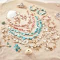 Waterproof Colorful Stainless Steel Conch Sea Star Shell Starfish Charms Necklace 2
