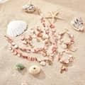 Waterproof Colorful Stainless Steel Conch Sea Star Shell Starfish Charms Necklace 3