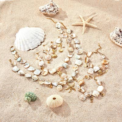 Waterproof Colorful Stainless Steel Conch Sea Star Shell Starfish Charms Necklace detail 4