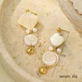 White Shell Earrings