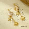 White Starfish Earrings