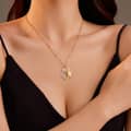 Gold Plated Shell Charm Necklace Waterproof Ocean Starfish Dolphin Collarbone Chain With Seashell Pendant 2