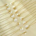 Gold Plated Shell Charm Necklace Waterproof Ocean Starfish Dolphin Collarbone Chain With Seashell Pendant 3
