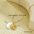 Gold Smooth Shell Pendant Necklace