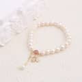 White Bee Pendant Bracelet