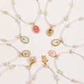 Waterproof Hypoallergenic Stainless Steel Clavicle Chain Pearl Beaded Necklace With Rose Flower Pendant 3