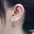 925 Sterling Silver Gold Plated Lovely Rainbow Colors Gems Wedding Zircon Geometrical Brazil Amethyst Earrings 6