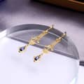 925 Sterling Silver Gold Plated Colorful Gemstone Series Starlight Astral Star Blue Zirconium Earrings 3