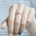 925 Sterling Silver Gold Plated Fashion Gemstone Drop Green Peridot Ring With Natural Stone 2