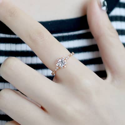 925 Sterling Silver Gold Plated Fashion Gemstone Drop Green Peridot Ring With Natural Stone detail 3