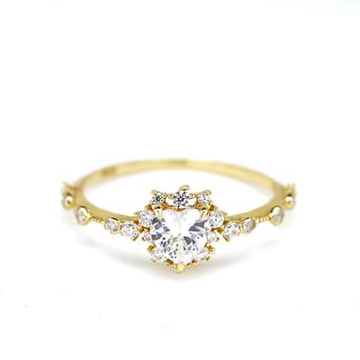 925 Sterling Silver Gold Plated Fashion Gemstone Drop Green Peridot Ring With Natural Stone detail 5