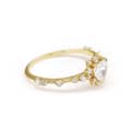 925 Sterling Silver Gold Plated Fashion Gemstone Drop Green Peridot Ring With Natural Stone 6