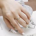 925 Sterling Silver Gold Plated Vintage Promise Initial Gemstone Retro CZ Zircon Geometric Topaz Ring 2
