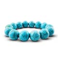 Handmade Stretchy Beads Bracelet 8-14mm Boho Blue Synthetic Turquoise Stone Beaded Bracelet 3