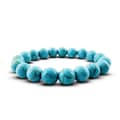 Handmade Stretchy Beads Bracelet 8-14mm Boho Blue Synthetic Turquoise Stone Beaded Bracelet 6