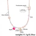 Colorful Bead Pentagram Pendant Necklace