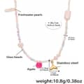 Colorful Bead Fish Tail Pendant Necklace