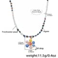Natural Stone Agate Flower Pendant Necklace