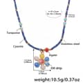 Natural Stone Flower Pendant Necklace