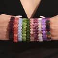 Summer Multi Color Crystal Agate Bracelet Healing Real Natural Stone Beaded Bracelet 2
