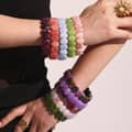 Summer Multi Color Crystal Agate Bracelet Healing Real Natural Stone Beaded Bracelet 3