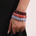 Summer Multi Color Crystal Agate Bracelet Healing Real Natural Stone Beaded Bracelet 4