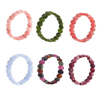 Summer Multi Color Crystal Agate Bracelet Healing Real Natural Stone Beaded Bracelet detail 5