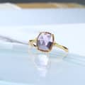 February Gemstone 925 Sterling Silver Gold Plated Antique Amethyst Ring 2
