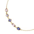 February Amethyst Gemstone 925 Sterling Silver Gold Plated Geometric Bracelet 1