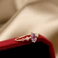 February Amethyst Gemstone 925 Sterling Silver Gold Plated CZ Zircon Ring 4