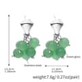 Steel Green Glass Earrings