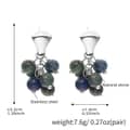 Steel Colored Natural Stone Earrings