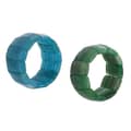 Natural Stone Elastic Bracelet Jade Green Crystal Agate Half Round Bracelet 6