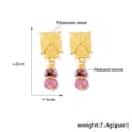 Purple Pendant Earrings