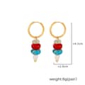 Red Natural Stone Earrings