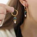 Yellow Natural Stone Earrings
