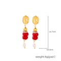 Red Natural Stone Earrings