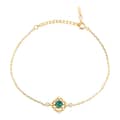 May Gemstone 925 Sterling Silver Gold Plated Vintage Chain & Link Bracelet 1