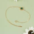 May Gemstone 925 Sterling Silver Gold Plated Vintage Chain & Link Bracelet 2