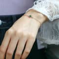 May Gemstone 925 Sterling Silver Gold Plated Vintage Chain & Link Bracelet 5