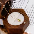 Birthstone August 925 Sterling Silver Gold Plated Vintage Simplicity Geometric Drop Green Crystal GTC Necklace 2
