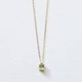 Birthstone August 925 Sterling Silver Gold Plated Vintage Simplicity Geometric Drop Green Crystal GTC Necklace 4