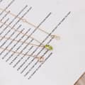 Birthstone August 925 Sterling Silver Gold Plated Vintage Simplicity Geometric Drop Green Crystal GTC Necklace 5